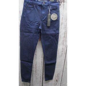 Tractr Mona High Rise Crop Garment Dyed Blue Denim Jeans Womens Size 00/24